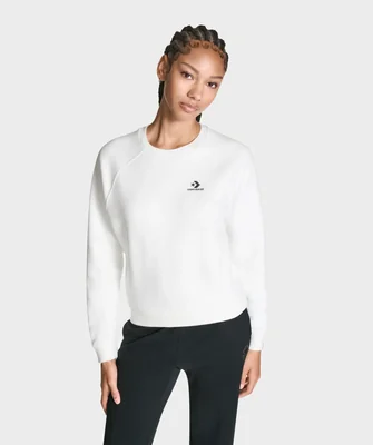 Sudadera Converse Corta Blanca para Mujer