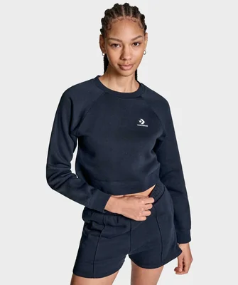Sudadera Converse Corta Negra para Mujer
