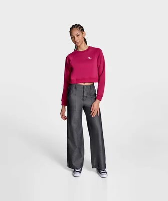 Sudadera Converse Corta Vino para Mujer