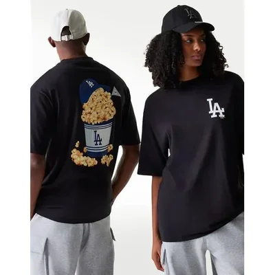 PLAYERA NEW ERA CAP MLB FOOD GRPHC OS LOSDOD BLK