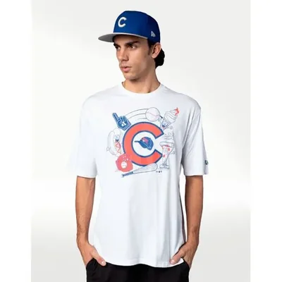 PLAYERA NEW ERA CAP MLB FOOD GRPHC OS CHICUB WHISCA