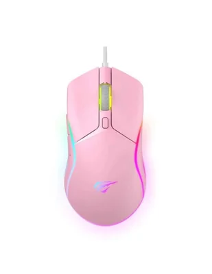 Mouse gamer Havit MS1029 Rosa Rgb 7200 Dpi Ergonómico