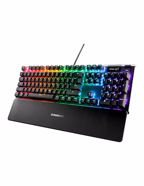 Teclado gamer USB y ANT+ Qwert inglés con interruptor híbrido Steel Series Apex 5