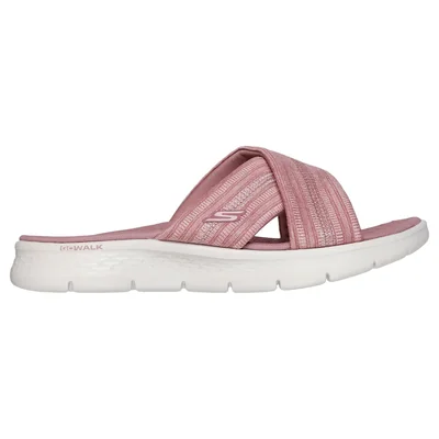Sandalias Skechers Go Walk Flex Sandal Impressed Color Mauve Para Mujer