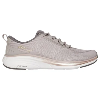 Tenis Skechers D'Lux Comfort 2.0 Highkey Color Beige Para Mujer