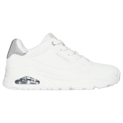 Tenis Skechers Street Uno Golden Air Color Blanco Plata Para Mujer