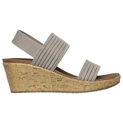 Sandalias Skechers Beverlee - Sheer Luck Color Beige Para Mujer
