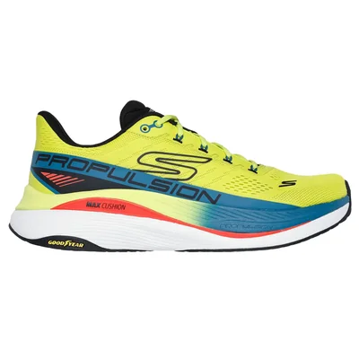 Tenis Skechers Max Cushioning Propulsion Color Negro Limón Para Hombre