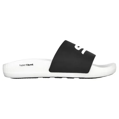 Sandalias Skechers On the Go: Hyper Slide - Deriver Color Negro Blanco Para Hombre
