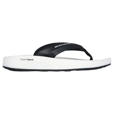 Sandalias Skechers Hyper Slide Color Blanco Negro Para Hombre