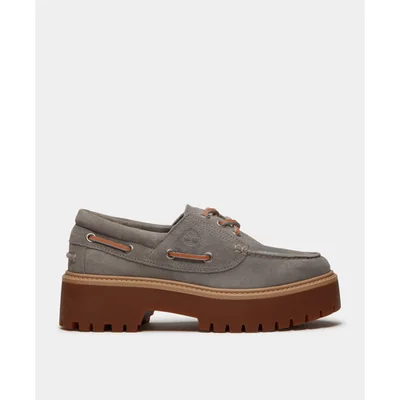 Zapatos náuticos con plataforma Stone Street para Mujer, Gris