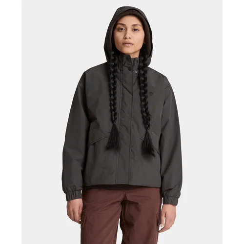 Chamarra impermeable para mujer, Negro