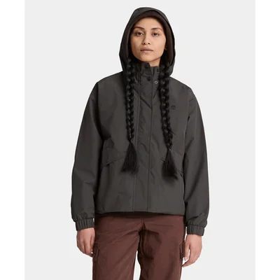 Chamarra impermeable para mujer, Negro