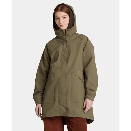 Parka impermeable para mujer, Verde