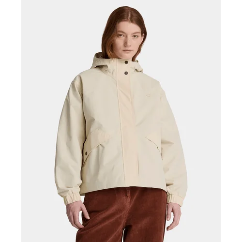 Chamarra impermeable para mujer, Blanco