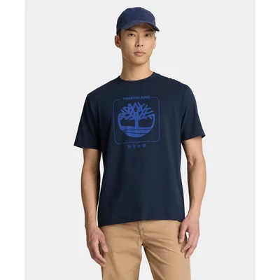 Playera gráfica para hombre, Azul