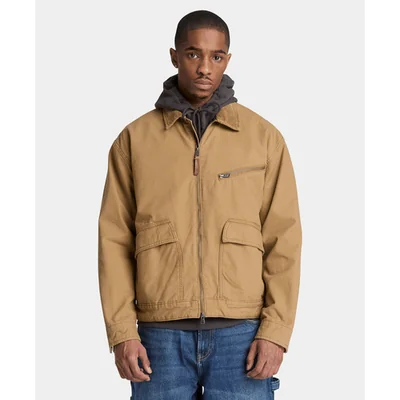 Chamarra Strafford de algodón para hombre, Amarillo