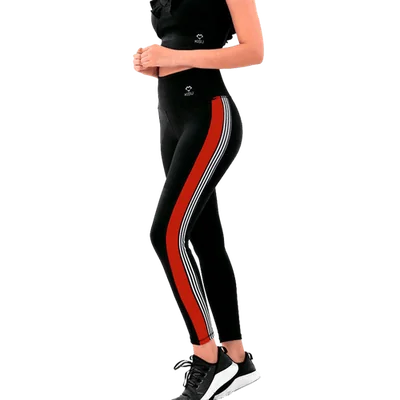 Malla Colombiano Kisuana Sport Fitness Black Red L-1541B Mujer