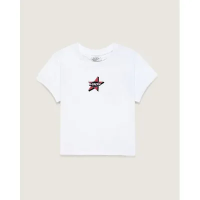 Playera crop ajustada Vans Blanco BWHT