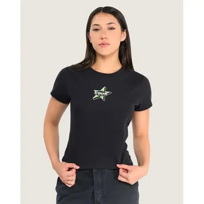 Playera crop ajustada Vans Negro BBLK