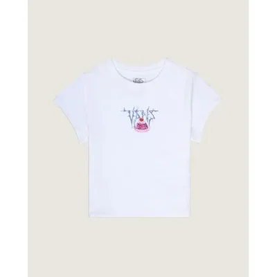 Playera crop Sweet Talk Blanco CWHT