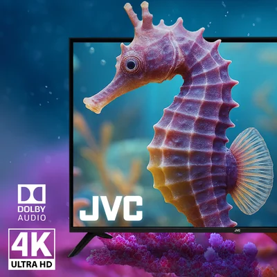 Pantalla JVC Smart TV 50 Pulgadas 4K UHD LED Frameless Roku TV | Netflix YouTube Prime Video Modelo SI50URF