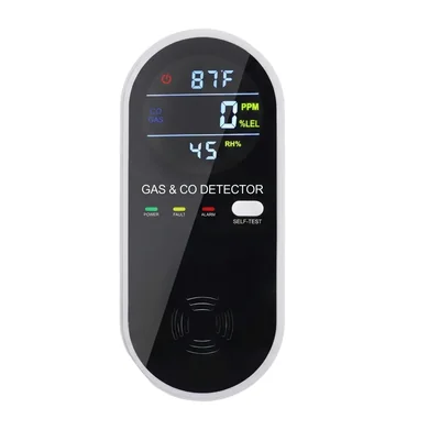 Detector De Gas Y Humo 4 En 1 Enchufable Para El Hogar