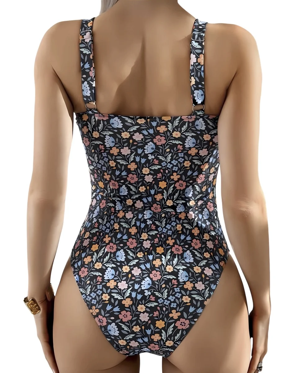 Traje de Baño Entero con Estampado Floral