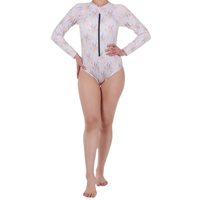 Traje de Baño Estampado Colores Manga Larga Too Good Mujer