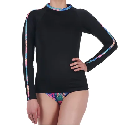 Playera de Playa Manga Larga Floral Uv Too Good Mujer