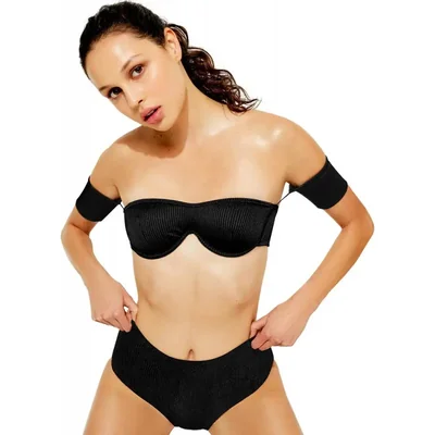 Brasiere de playa dama negro Holly Land modelo 743T