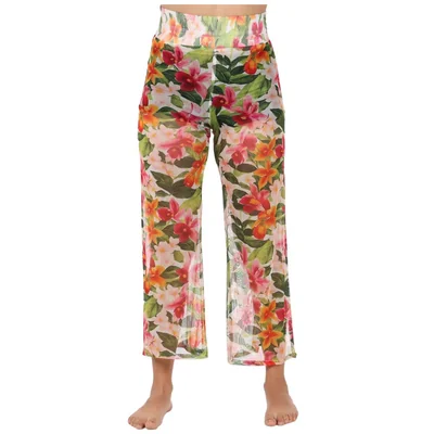 Pantalón de Playa Flores Tejido Mesh Too Good para Mujer
