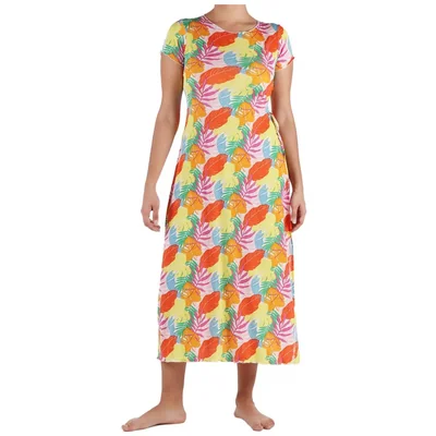 Vestido Salida de Playa Estampado Tropical Fiume Mujer
