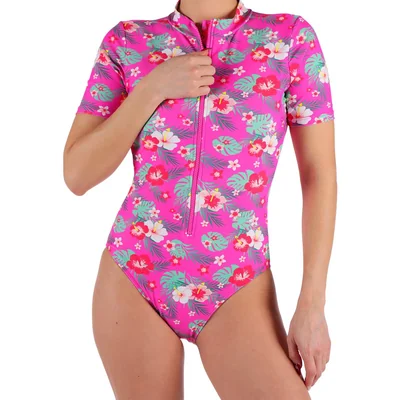 Traje de Baño 1 Pieza Floral Manga Corta Lifestyler Mujer