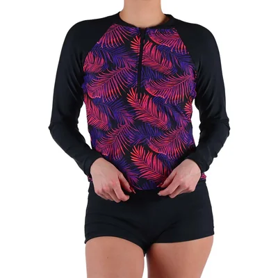 Traje de Baño Rashguard Manga Larga y Short Lifestyler Mujer