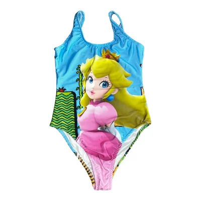 Traje De Baño Completo Princesa Peach Mario Bros Likra
