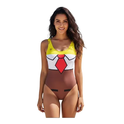 Traje De Baño Completo Bob Esponja Likra Unitalla