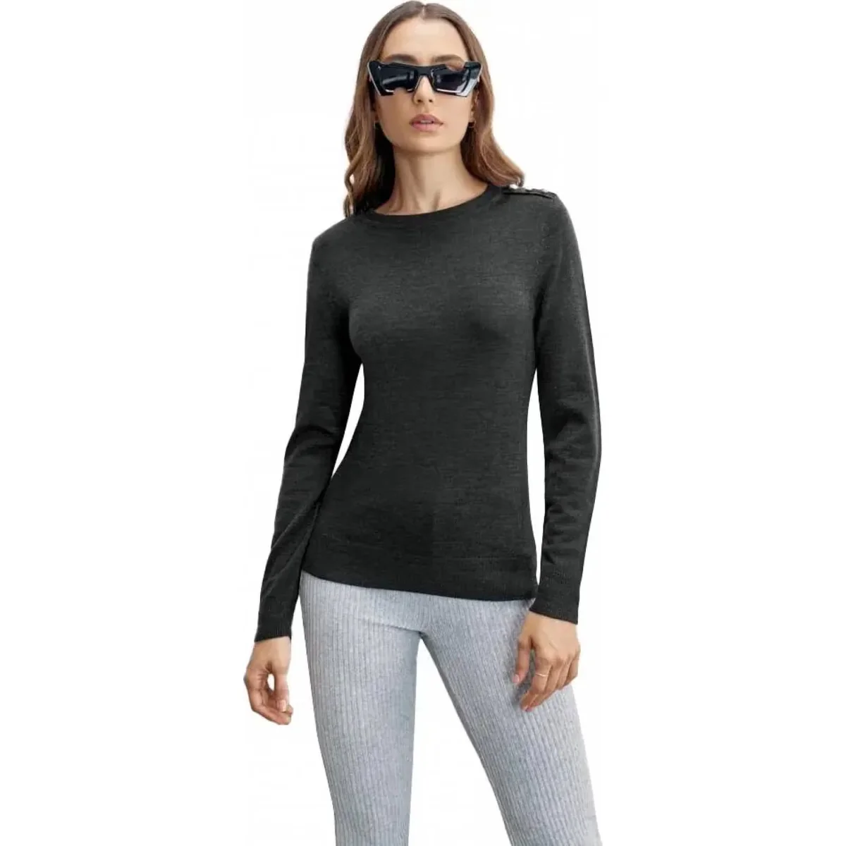 Sueter abrigadora dama gris Sao Paulo modelo I316