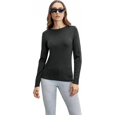 Sueter abrigadora dama gris Sao Paulo modelo I316
