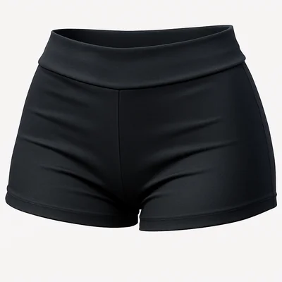 SHORT NEGRO STRECH  CACHETERO COQUETO PARA DAMA