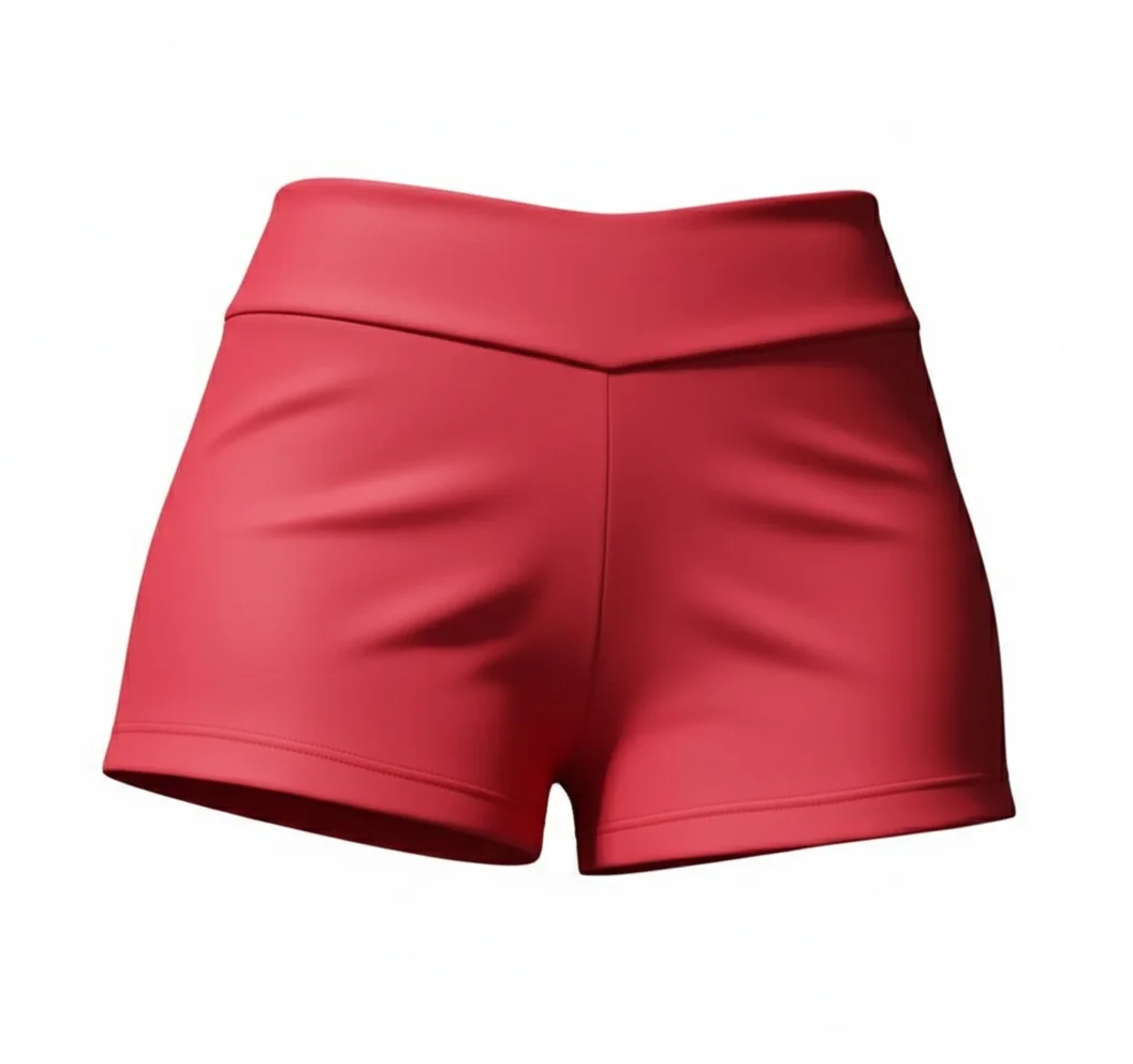SHORT CACHETERO COLOR ROJO DE LICRA STRECH SUPER ESTIRABLE