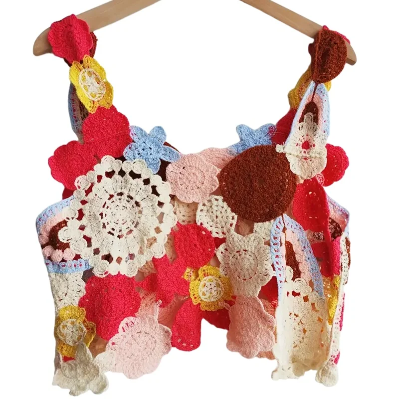 Chaleco tejido a crochet