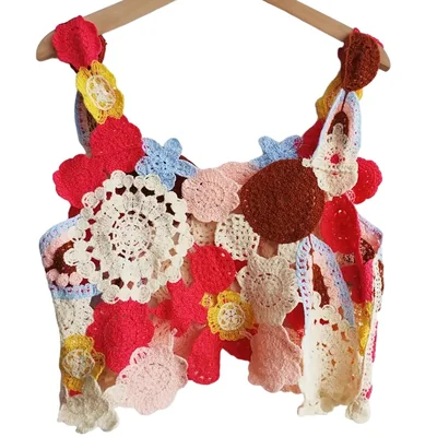 Chaleco tejido a crochet