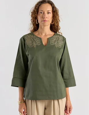 Blusa Loren's manga 3/4 para mujer