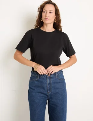 Playera manga corta 365 Essential cuello redondo para mujer