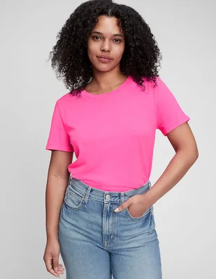 Playera manga corta cuello redondo para mujer Ultrasoft