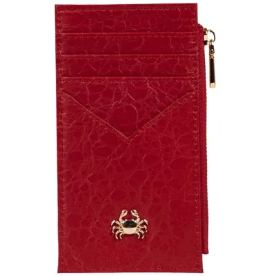 Tarjetero Rojo Crabtree para Mujer