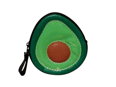 Monedero de AGUACATE, Diseño de Comida, Forma de Fruta, Color Verde, Novedoso y Encantador.