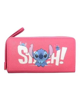 Cartera color rosa Bagmax Stitch, con correa de muñeca