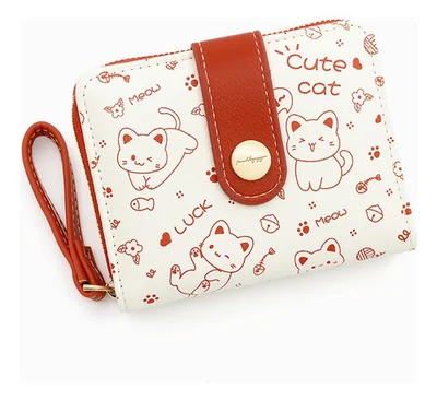 Cartera Pequeña Para Mujeres Diseño De Gato Kawaii